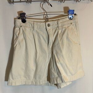 Mango Pleated Regina High Rise Denim Shorts | Size 4